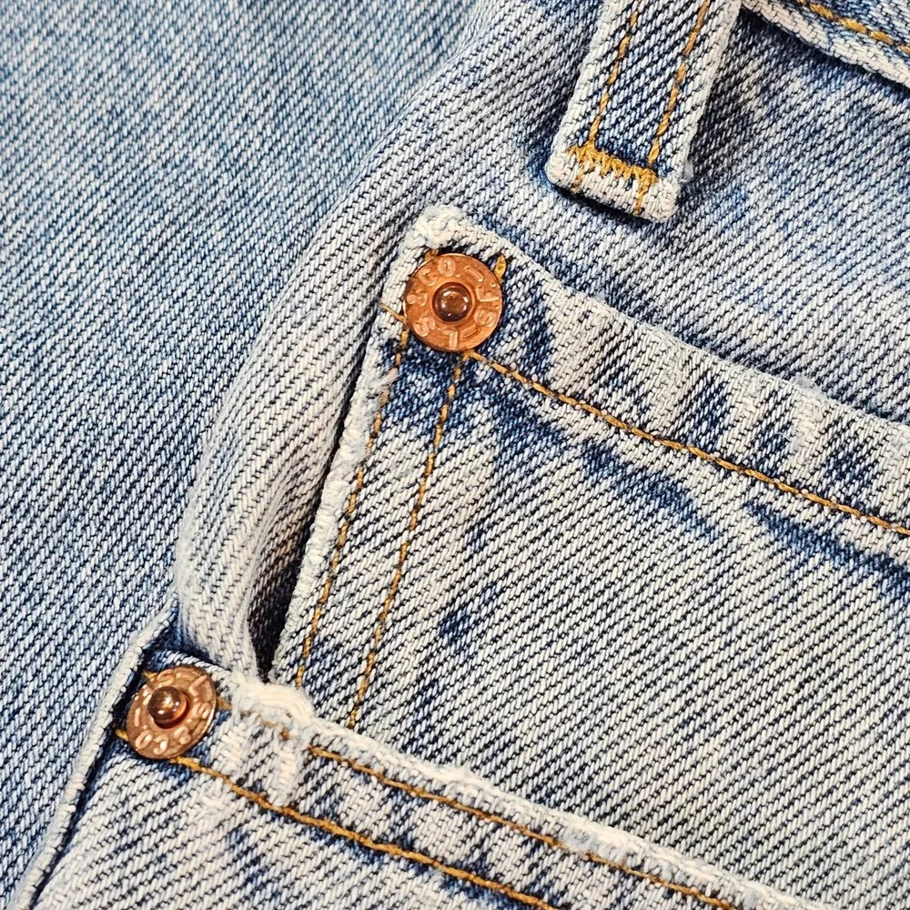 Levi's 505 Mens 38x32 (40x32 Tag) Regular Straight Light Blue Jeans Denim VTG